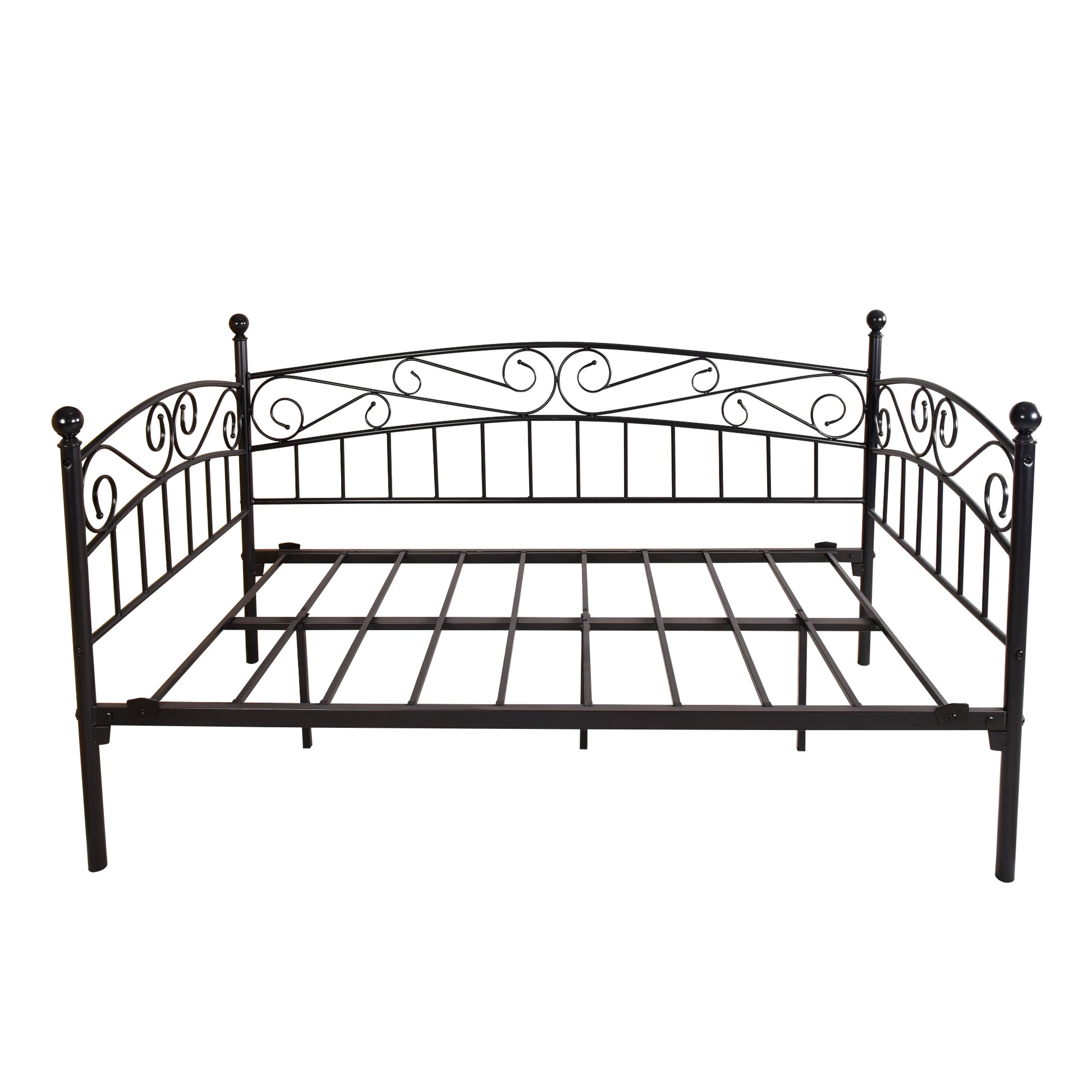 Twin Metal Daybed Frame with Storage - Black for Living Room