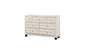 Sophia Modern Style Crystal Tufted Upholstery 7-Drawer Dresser finished with Velvet Fabric made with Wood in Cream