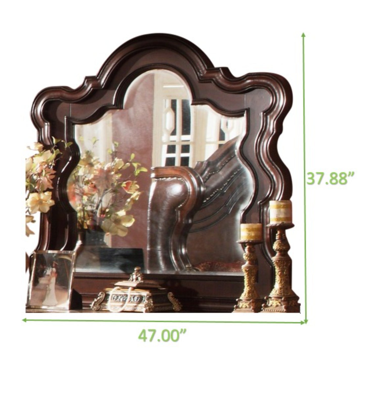 Walnut Brown Acacia Wood Bedroom Dresser - 63.38" W