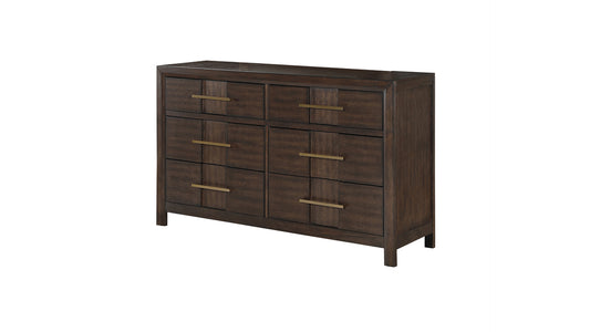 Kenzo Modern Style 6-Drawer Dresser Made with Wood in Walnut(Includes Dresser Only)