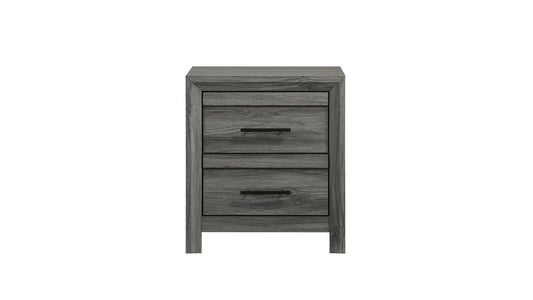 Denver Modern Style 2-Drawer Night stand Made with Wood in Gray