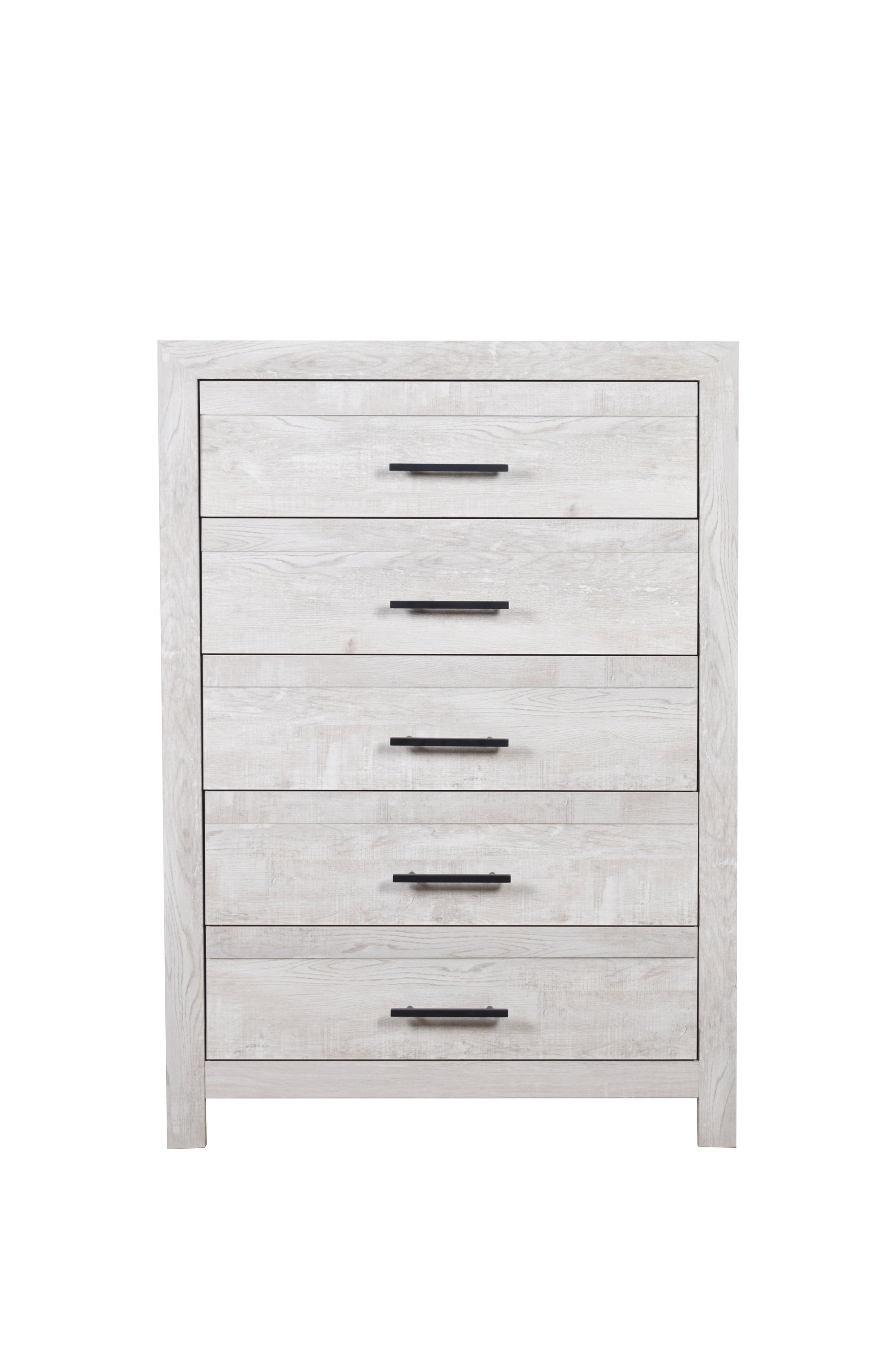 Modern Style 5-Drawer Chest Made with Wood in Natural Rustic