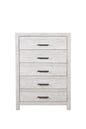 Modern Style 5-Drawer Chest Made with Wood in Natural Rustic