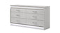 Glam Modern Style 6- Drawer Dresser Made with Wood in White (INCLUDES DRESSER ONLY)