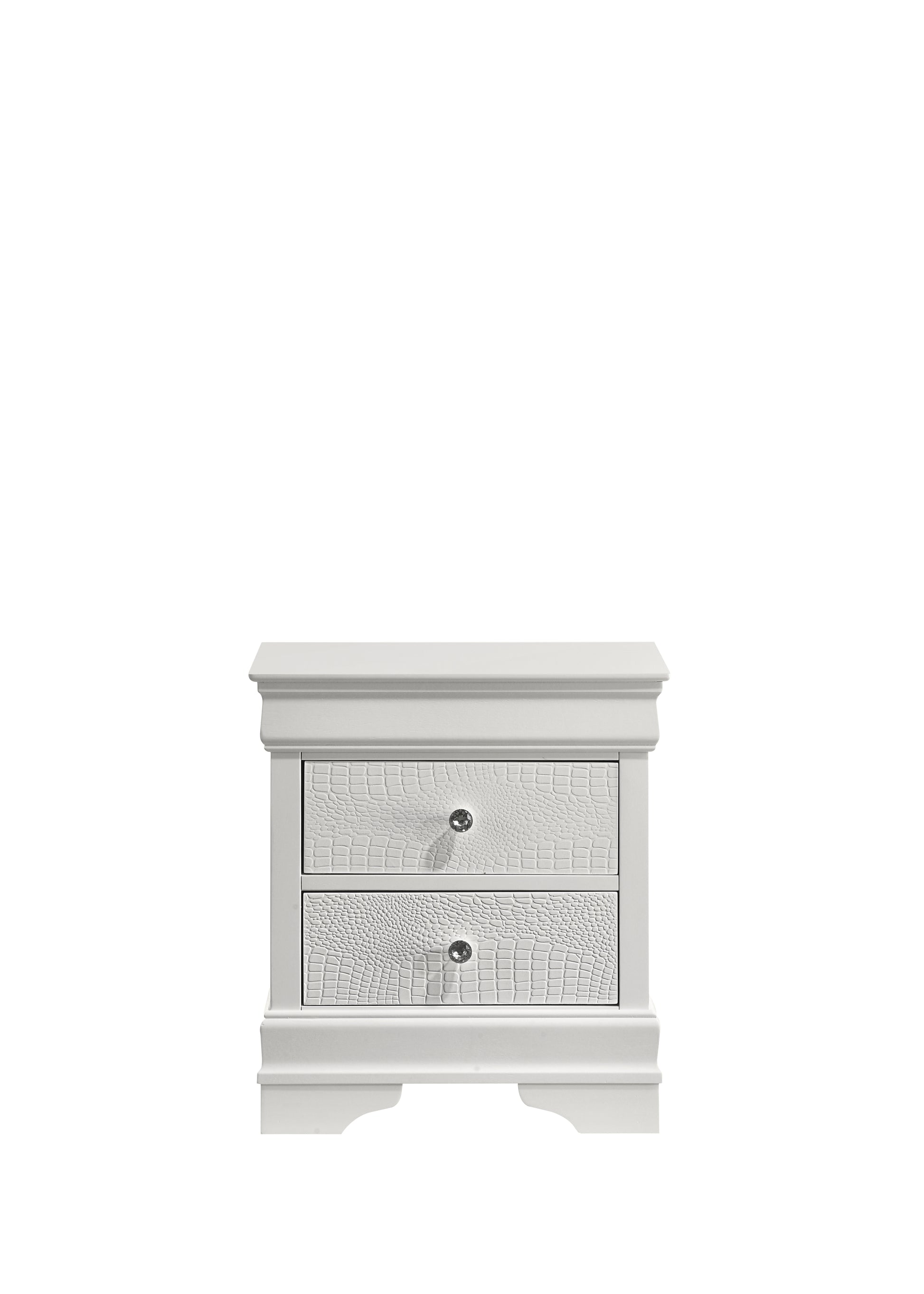 Blaze Modern Style 2-Drawer Night stand Made with Wood in White