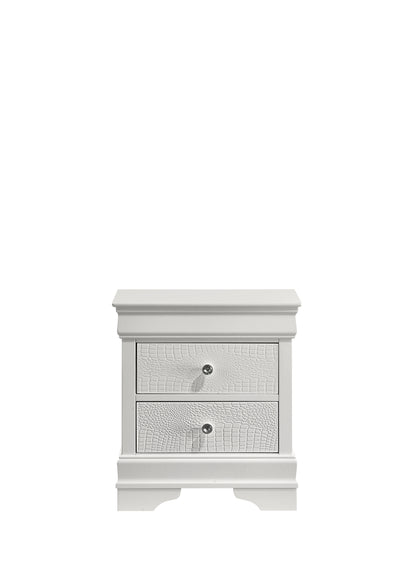Blaze Modern Style 2-Drawer Night stand Made with Wood in White