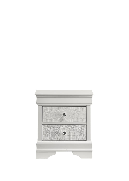 Blaze Modern Style 2-Drawer Night stand Made with Wood in White