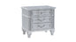 Mystic Contemporary Style Nightstand made with wood in Silver (INCLUDES ONLY NIGHTSTAND)