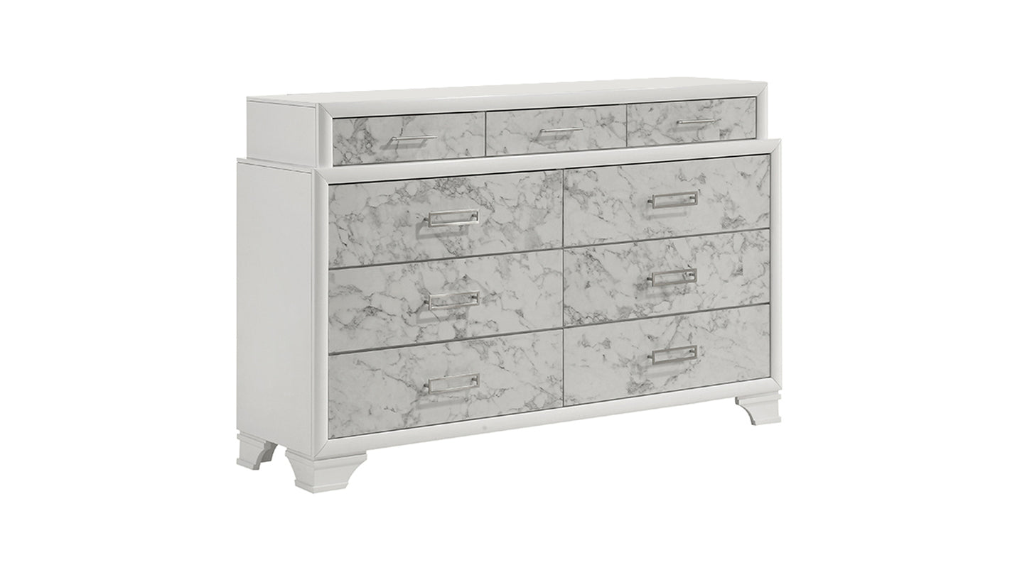 Soul Modern Style Dresser Made with wood in White(Includes Dresser Only)