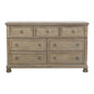 Classic Bedroom Furniture 1pc Dresser with 7 Drawers and Jewelry Tray Traditional Design Furniture Gray Finish