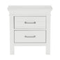 2 Drawers White Finish Nightstand Transitional Style Wooden Bedroom Furniture 1pc Bed-Side Cabinet Table