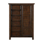 Classic Transitional Wardrobe Chest of 8x Drawers Storage Shelves Brown Finish Bedroom Furniture 1pc, No Assembly