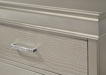 Beige 5-Drawer Tall Chest Bedroom Furniture
