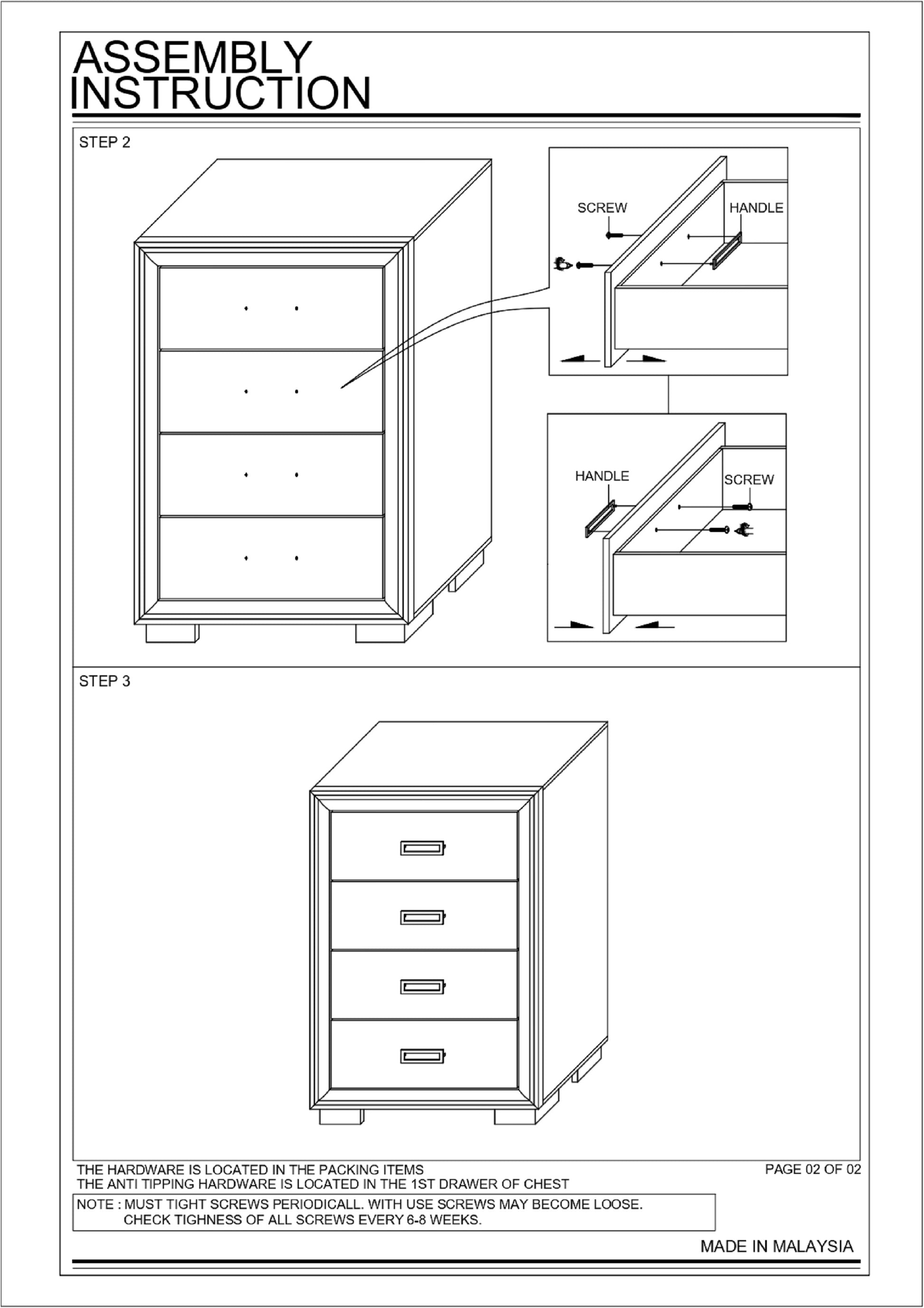 Glam Wood Chest with Four Drawers Dark Gray Finish for Bedroom