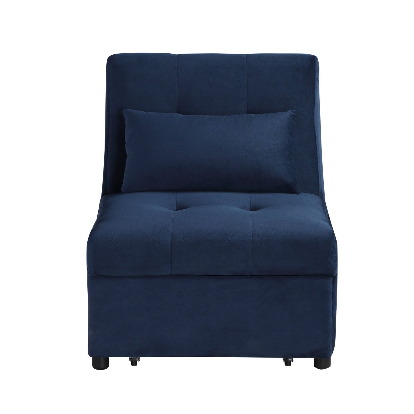Dark Blue Velvet Storage Bench - Modern Lift Top for Bedroom