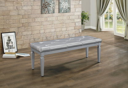 Silver Glam Bench - Modern Bedroom Style