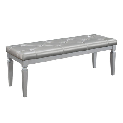Silver Glam Bench - Modern Bedroom Style