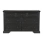 Charcoal Finish Traditional Dresser of 7 Storage Drawers Wooden Bedroom Furniture 1pc Rustic Style