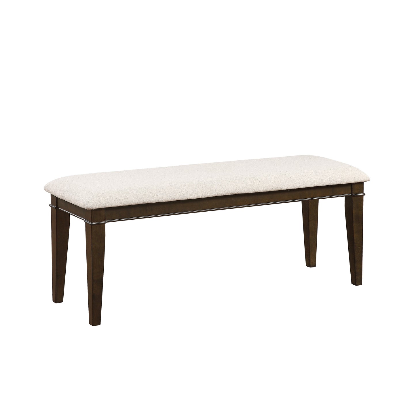 Dark Brown Wood Dining Bench - 48 Inch