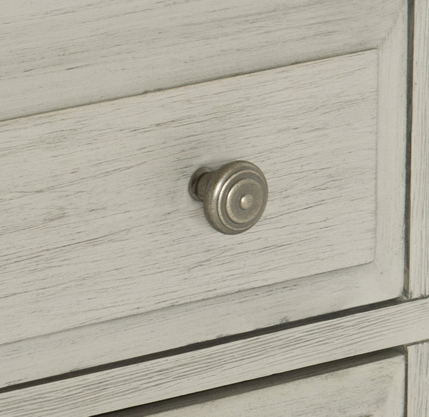 Classic Light Gray Nightstand with 2 Drawers & Storage - Farmhouse Style