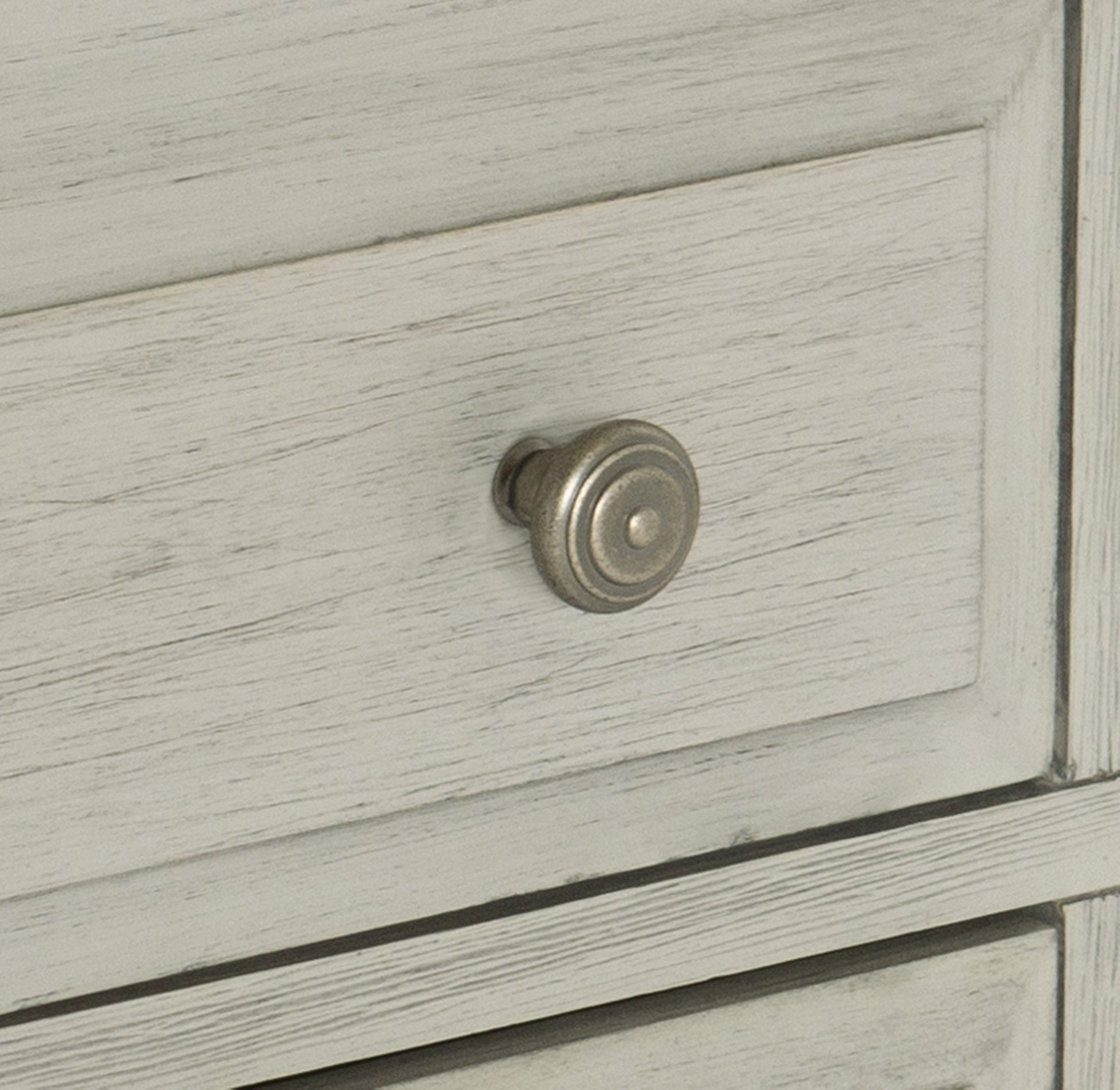 Classic Light Gray Nightstand with 2 Drawers & Storage - Farmhouse Style