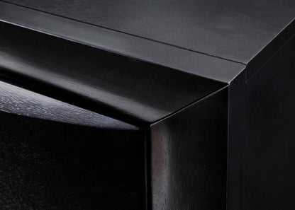 8 Drawer Black Wood Dresser - Bedroom Furniture
