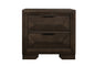 Contemporary Design 2-Drawers Nightstand 1pc Bedroom Furniture Warm Espresso Finish Raised Panel Front