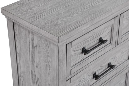 Light Gray Wood Dresser - 64" Bedroom Storage
