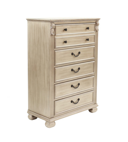 Antique Silver Chest of Drawers - Bedroom Storage Dresser