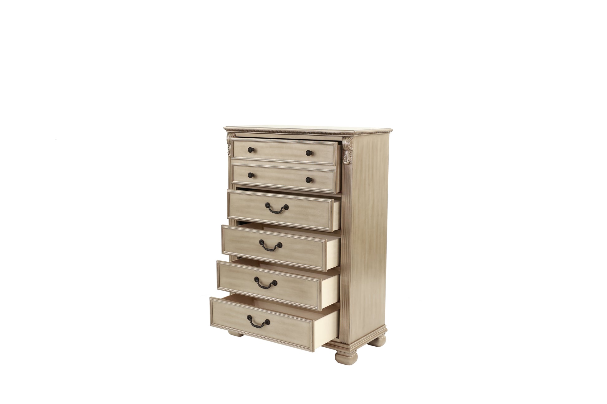 Antique Silver Chest of Drawers - Bedroom Storage Dresser