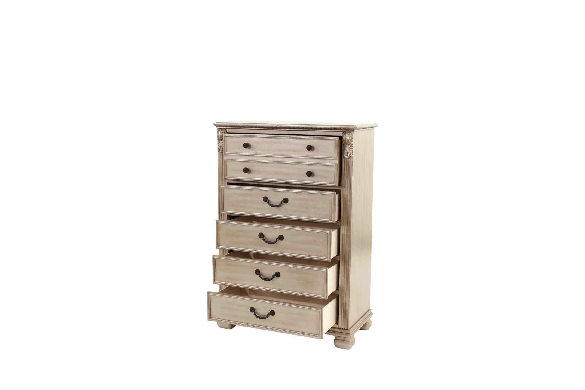 Antique Silver Chest of Drawers - Bedroom Storage Dresser