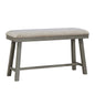 Light Gray Finish Counter Height Bench Foam Cushioned Seat Industrial Design Kitchen Dining Furniture 1pc