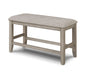 Farmhouse Style 1pc Tan / Beige Gray Color Counter Height Bench Footrest Upholstered Seat Wooden Furniture