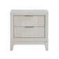 Antique White Finish 1pc Nightstand with 2x Drawers Modern Bedroom Furniture, Reeded Fronts, Bedside Cabinet with Drawers