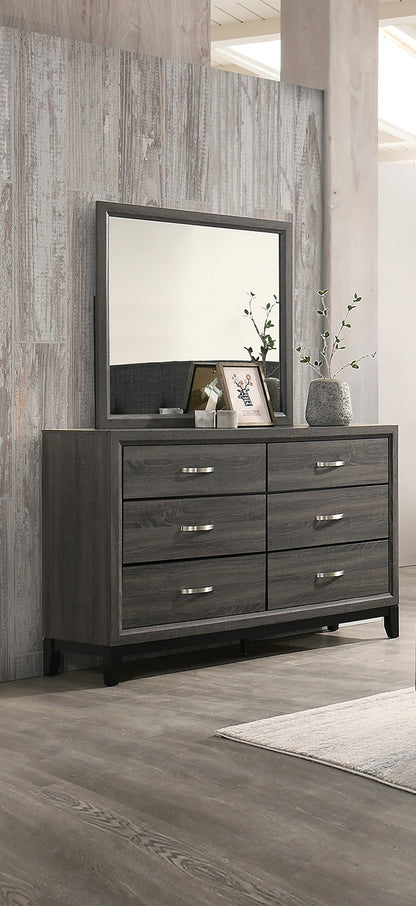 Rustic Gray Dresser - 1pc Bedroom Storage