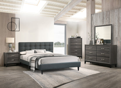 Rustic Gray Dresser - 1pc Bedroom Storage