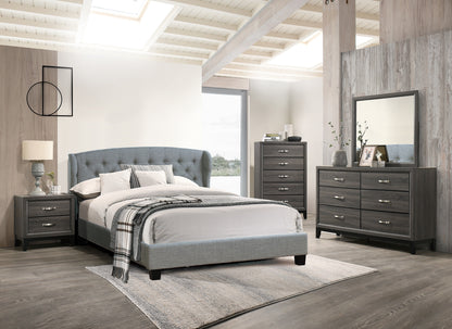Rustic Gray Dresser - 1pc Bedroom Storage