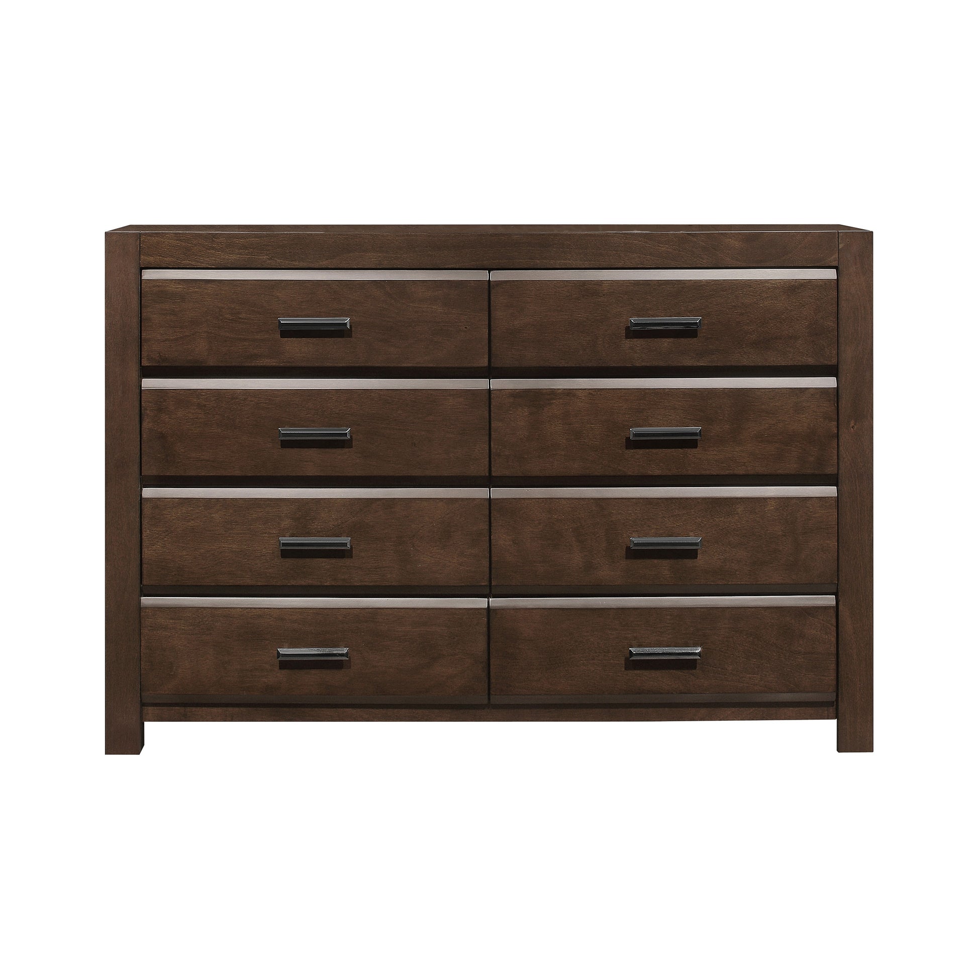 Espresso Finish 1pc Dresser with 8 Drawers Contemporary Bold Framing Wooden Bedroom Furniture