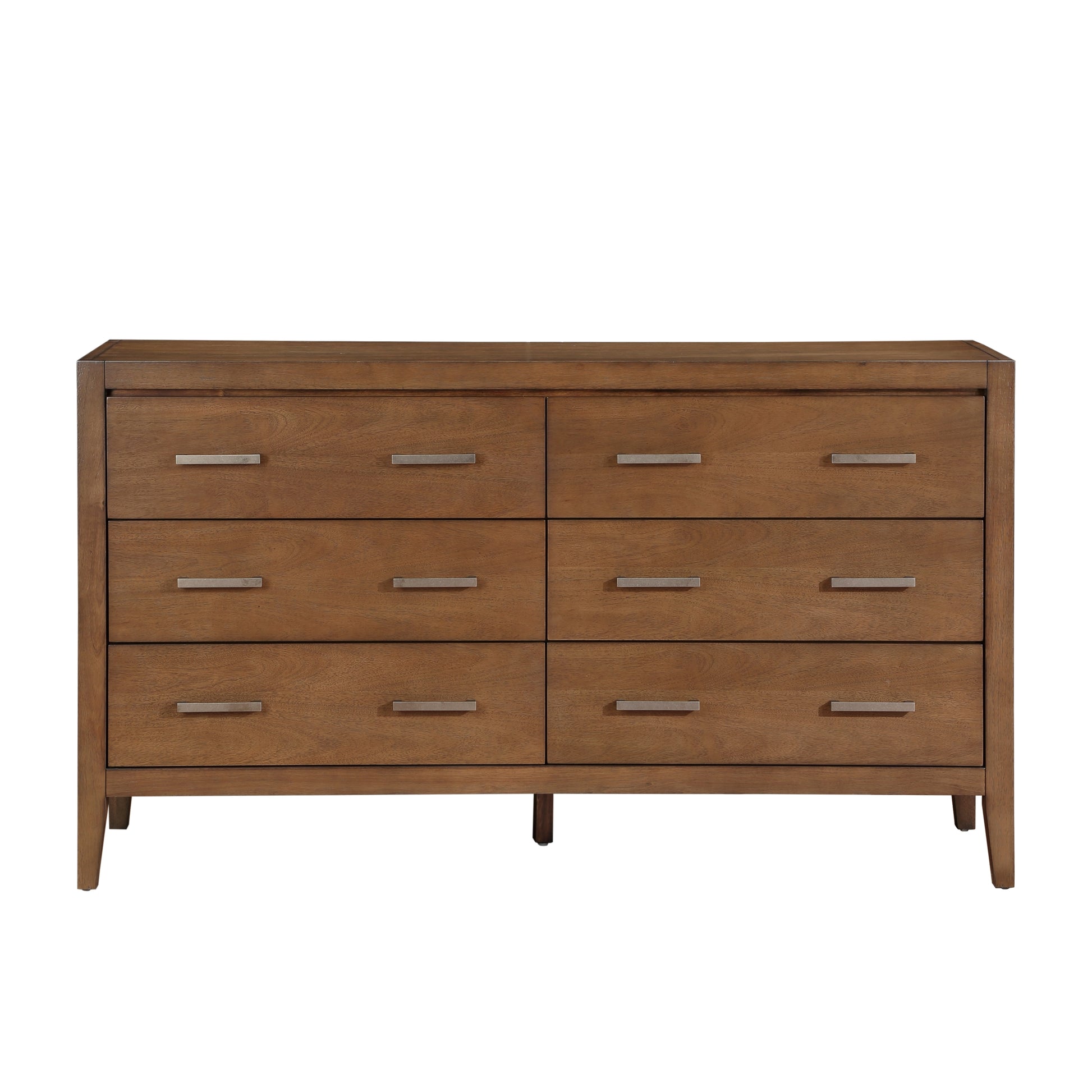 Transitional Bedroom Furniture 1pc Dresser of 6x Drawers Light Brown Finish Wooden