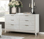 Antique White Finish Dresser with Storage Drawers Modern Bedroom Furniture 1pc