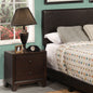 Espresso Finish 2-Drawers Nightstand Wooden Casual Bedroom Furniture 1pc