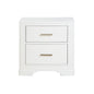 White Finish Sleek Design Nightstand with Two Storage Drawers Transitional Style Bedroom Furniture 1pc