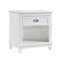 White Finish 1pc Nightstand with Storage Drawer Bottom Shelf Classic Style Bedroom Furniture