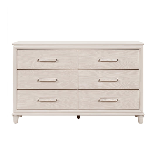 Modern Glam Style Six-Drawer Dresser with Jewelry Trays Wooden Bedroom Furniture 1pc