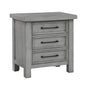 Transitional Antique Gray Finish Nightstand of 3x Drawers Classic Bedroom Furniture 1pc Bedside Cabinet