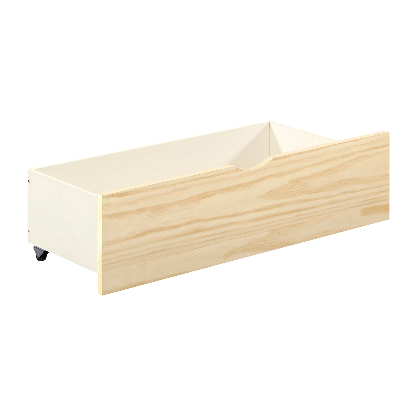 Pine Wood Storage Boxes with Caster Wheels for Bedroom Organization