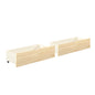 Natural Pine Finish 2pcs Storage Boxes with Caster Wheels Transitional Bedroom Furniture Under-Bed Toy Boxes