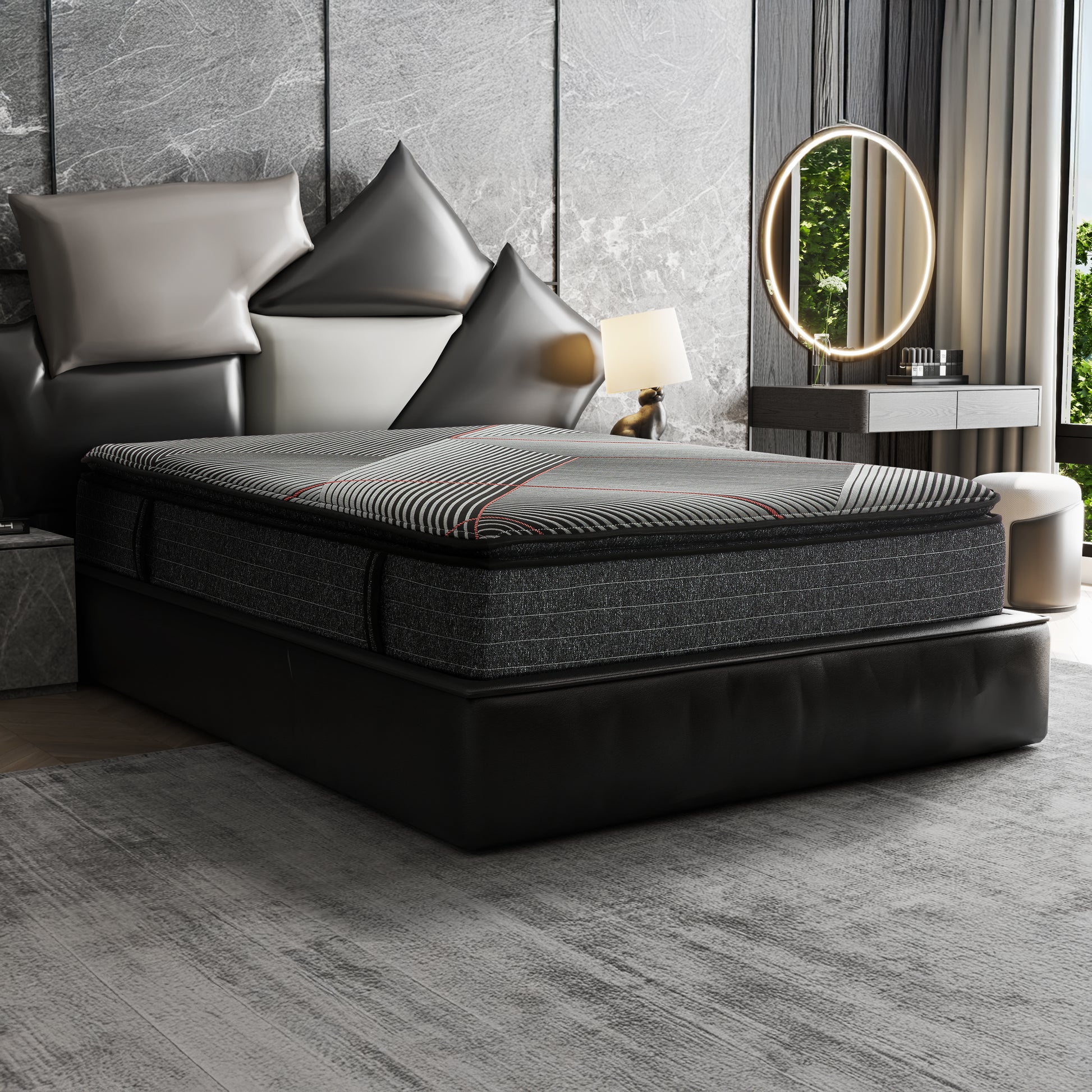 13 Inch Gel Memory Foam Queen Size Hybrid Mattress with Pocket Coils, Cooling & Edge Support