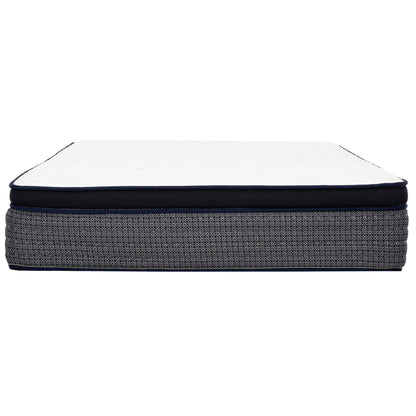 Queen Size Cooling Memory Foam Mattress - Black White for Bedroom