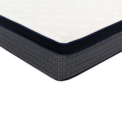 Queen Size Cooling Memory Foam Mattress - Black White for Bedroom